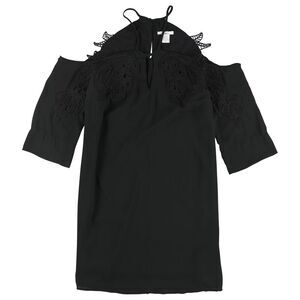 bar III Womens Lace Applique A-line Dress, NWT